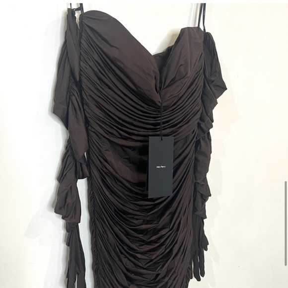 Alex Perry Huntley Gown ruched maxi dress with Gloves size US 8 Worn once - Picture 8 of 12